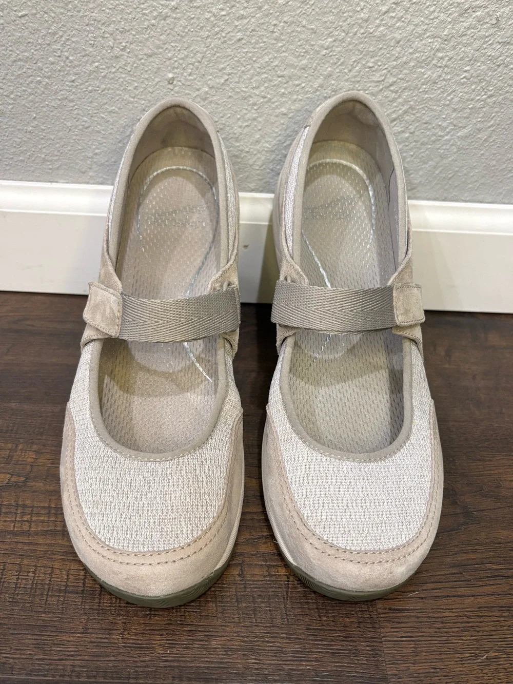 Dansko Neutral Beige Mary Jane Flats with Strap